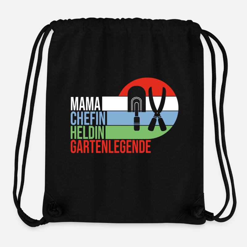 Mama Chefin Heldin Gartenlegende Garten Spruch - Stanley/Stella recycelter Gym Bag - Schwarz