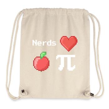 Les nerds adorent Apple Pi Pi Pi Dictons Math Pixel - Sac à cordon recyclé Stanley/Stella - blanc naturel - Devant