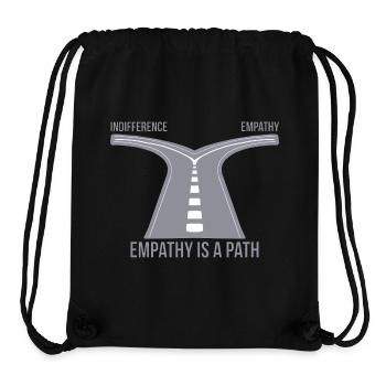 Empathy is a Path - Stanley/Stella Recycled Gym Bag - black - Front