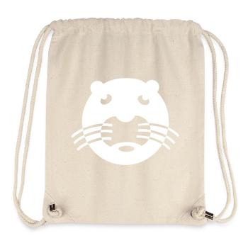 museau de chat blanc Vecteur - Sac à cordon recyclé Stanley/Stella - blanc naturel - Devant