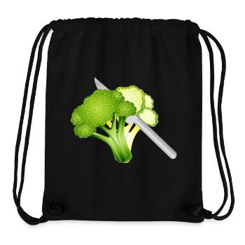 Broccoli motif cut – stylish & crisp - Stanley/Stella Recycled Gym Bag - black - Front