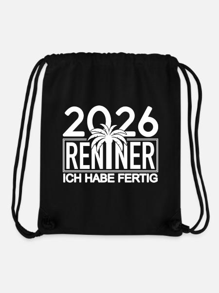 2026 Renner Palmendesign - Stanley/Stella recycelter Gym Bag - Schwarz