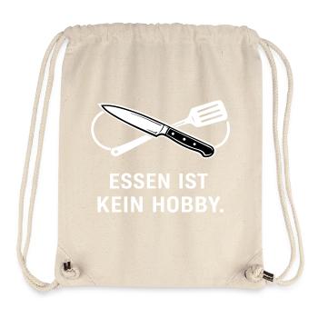 Manger n’est pas un passe-temps – Chemise de chef minimaliste - Sac à cordon recyclé Stanley/Stella - blanc naturel - Devant