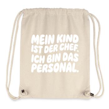 Mein Kind ist der Chef - Stanley/Stella recycelter Gym Bag - Naturweiß - Vorne
