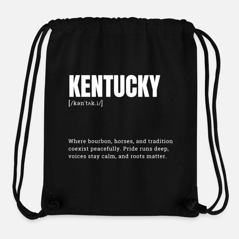 Kentucky Pride : Roots bourbon - Sac à cordon recyclé Stanley/Stella - noir