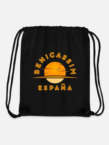 Benicassim España Sunset Logo - Sac à cordon recyclé Stanley/Stella - noir