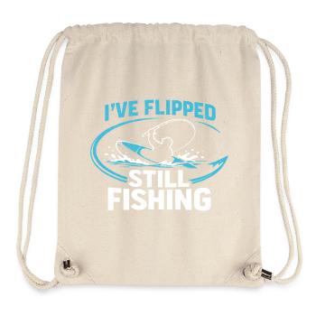 Capsized, fishing anyway | Kayak Humor - Stanley/Stella Recycled Gym Bag - natural - Front