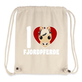 Ich liebe Fjordpferde - Stanley/Stella recycelter Gym Bag - Naturweiß - Vorne