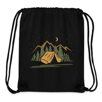 Moonlit Forest Tent - Stanley/Stella Recycled Gym Bag - black - Front