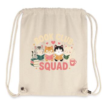 Escouade des chats du club de lecture - Sac à cordon recyclé Stanley/Stella - blanc naturel - Devant