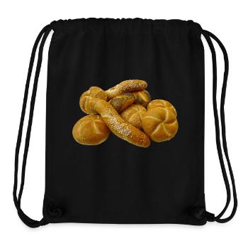 brot broetchen crossaint baecker baguette bread bu - Stanley/Stella recycelter Gym Bag - Schwarz - Vorne