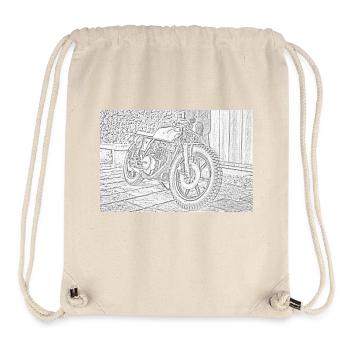 croquis moto - Sac à cordon recyclé Stanley/Stella - blanc naturel - Devant