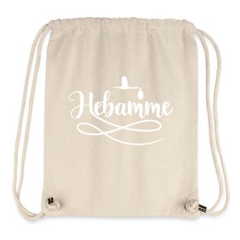 Hebamme mit Storch - weiß - Stanley/Stella recycelter Gym Bag - Naturweiß - Vorne