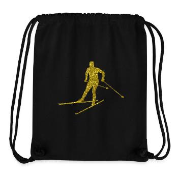 Gold Langlauf - Stanley/Stella recycelter Gym Bag - Schwarz - Vorne