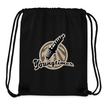 Youngtimer Zuendkerze Retro - Stanley/Stella recycelter Gym Bag - Schwarz - Vorne