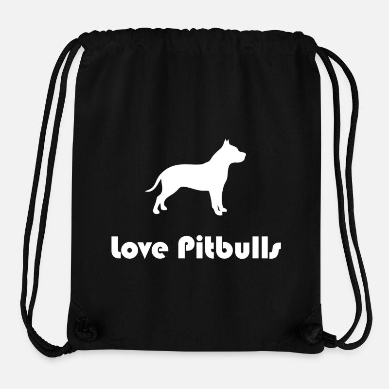 love pitbulls - Stanley/Stella Recycled Gym Bag - black