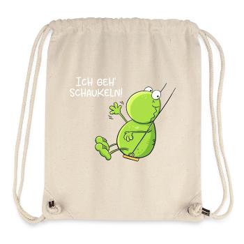 Ich Geh Schaukeln Frosch - Stanley/Stella recycelter Gym Bag - Naturweiß - Vorne