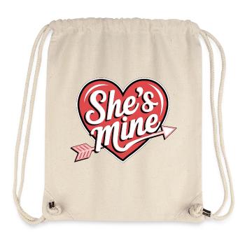 She's Mine Heart Arrow - Stanley/Stella Recycled Gym Bag - natural - Front