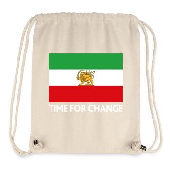 Zeit für Veränderung Iran-Flagge - Stanley/Stella recycelter Gym Bag - Naturweiß - Vorne