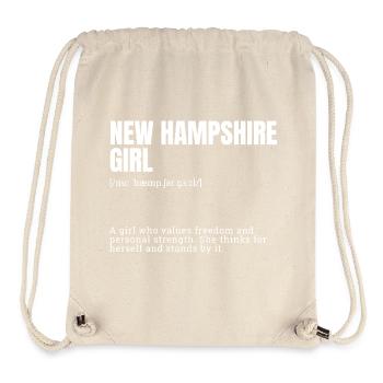 New Hampshire Girl: Freie Stärke - Stanley/Stella recycelter Gym Bag - Naturweiß - Vorne