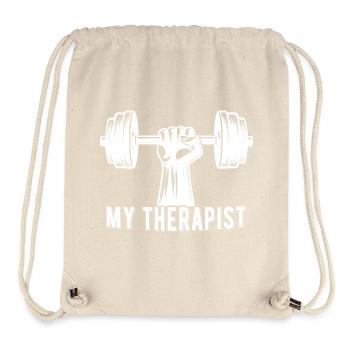 My Therapist Dumbbell Gym Body Building Funny - Stanley/Stella Recycled Gym Bag - natural - Front