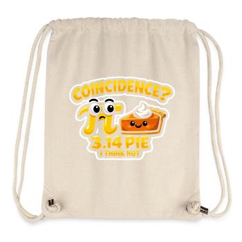 Coïncidence du Jour Pi 3.14 Conception de Gâteau Mathématique - Sac à cordon recyclé Stanley/Stella - blanc naturel - Devant
