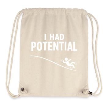 Ich hatte Potenzial – Rutschbahn Humor - Stanley/Stella recycelter Gym Bag - Naturweiß - Vorne
