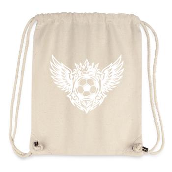 Blason de football Couronne royale - Sac à cordon recyclé Stanley/Stella - blanc naturel - Devant