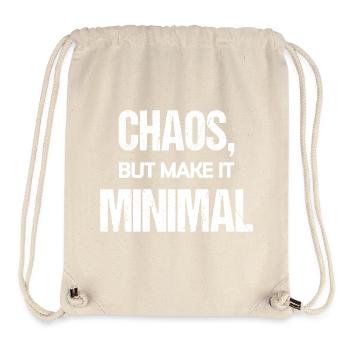 Chaos Mais rends-le minimal drôle à dire - Sac à cordon recyclé Stanley/Stella - blanc naturel - Devant