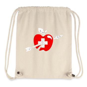 Wilhelm Tell apple Swiss flag and cross - Stanley/Stella Recycled Gym Bag - natural - Front
