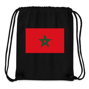 Drapeau du Maroc - Sac à cordon recyclé Stanley/Stella - noir - Devant