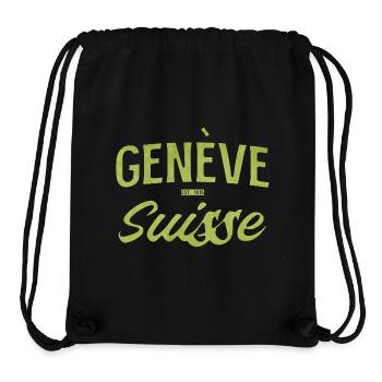 Genève Suisse Vintage Schrift - Stanley/Stella recycelter Gym Bag - Schwarz - Vorne