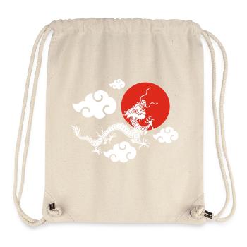 L'envol du dragon blanc - Sac à cordon recyclé Stanley/Stella - blanc naturel - Devant
