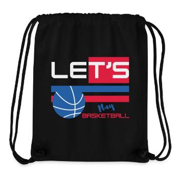 Lest's Play Basketball - Player Basketball - Sac à cordon recyclé Stanley/Stella - noir - Devant
