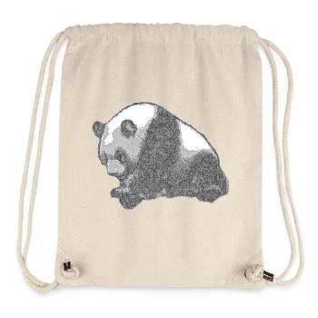 Panda grand - Sac à cordon recyclé Stanley/Stella - blanc naturel - Devant