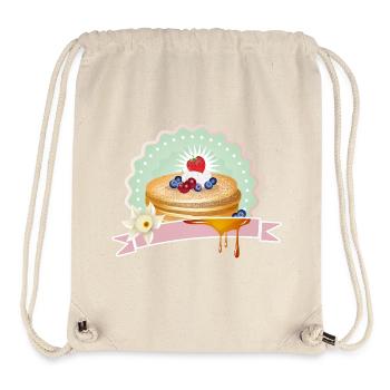 Pancakes motif with cream, berries and decoration - Stanley/Stella Recycled Gym Bag - natural - Front