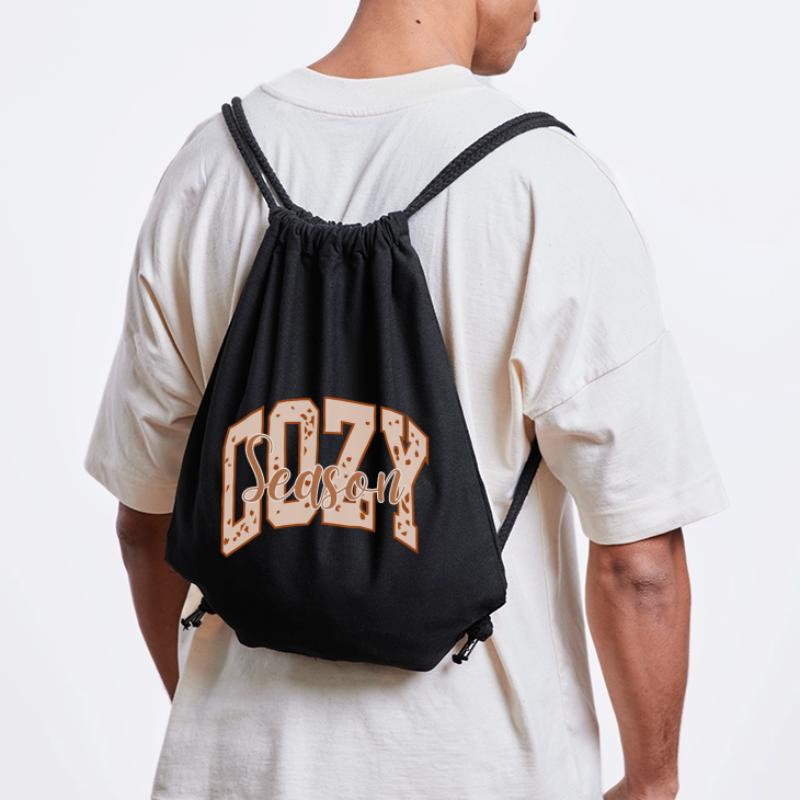 Cozy season exploded pattern and bold typography Stanley/Stella Recycled Gym Bag
