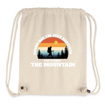 Weiter den Berg erklimmen – Deep Adventure Sunset - Stanley/Stella recycelter Gym Bag - Naturweiß - Vorne