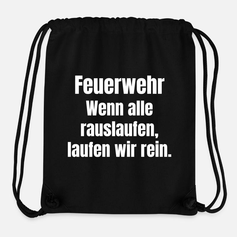 Feuerwehrhelden Einsatzspruch - Stanley/Stella recycelter Gym Bag - Schwarz
