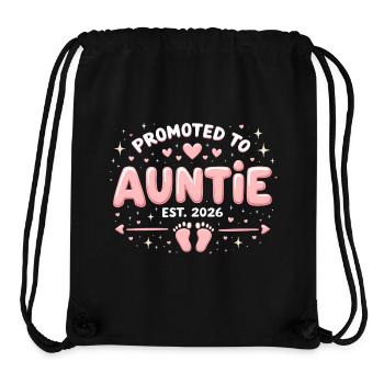 Aunt 2026 Aunt 2026 Promoted to Aunt 2026 - Stanley/Stella Recycled Gym Bag - black - Front