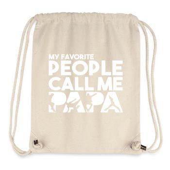 Mes personnes préférées m’appellent papa de parkour - Sac à cordon recyclé Stanley/Stella - blanc naturel - Devant