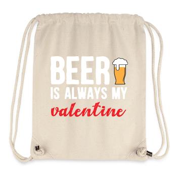 La bière est mon art de bière artisanale drôle de Saint-Valentin - Sac à cordon recyclé Stanley/Stella - blanc naturel - Devant
