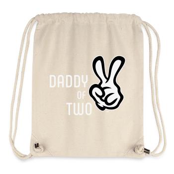 Daddy Of Two (Papa / Father / Victory / NEG 2C) - Stanley/Stella Recycled Gym Bag - natural - Front