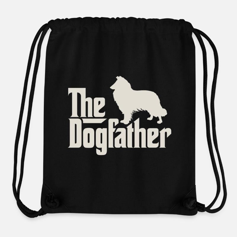 The Dogfather - Collie, Langhaarcollie - Stanley/Stella recycelter Gym Bag - Schwarz
