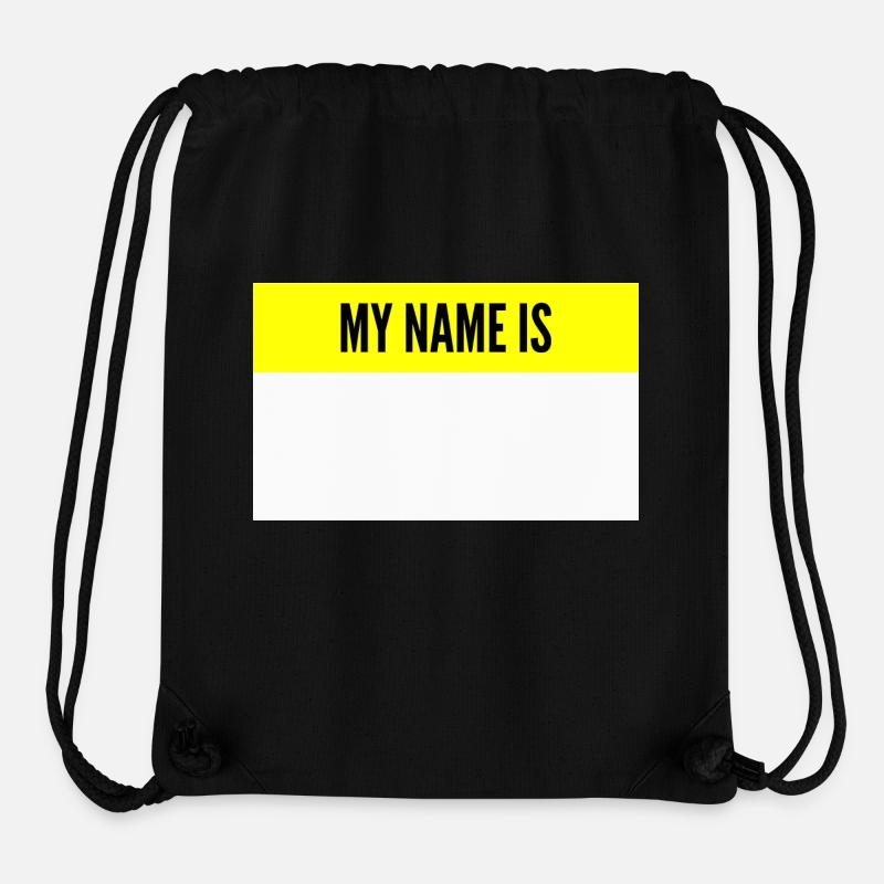 My name is My name is name tag - Stanley/Stella Recycled Gym Bag - black