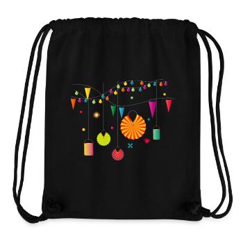 Sommer Party im eigenen Garten mit Lampions - Stanley/Stella recycelter Gym Bag - Schwarz - Vorne