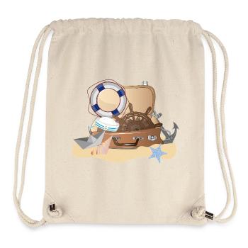 Maritime suitcase – nautical holiday design - Stanley/Stella Recycled Gym Bag - natural - Front