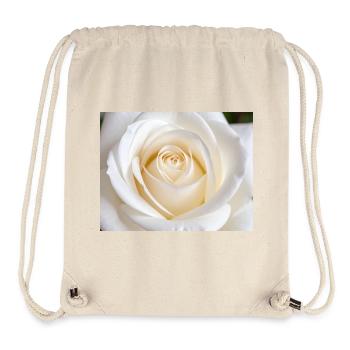 Glatte weiße Rose zum Drucken - Stanley/Stella recycelter Gym Bag - Naturweiß - Vorne