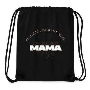 Außergewöhnliche Mama-Energie - Stanley/Stella recycelter Gym Bag - Schwarz - Vorne