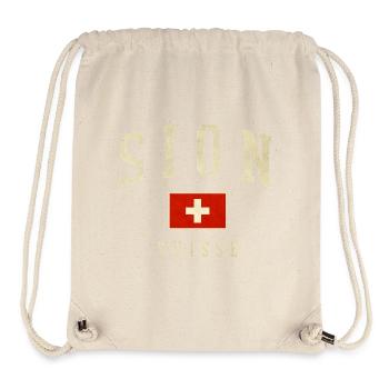 Sion Suisse Emblem Vintage - Stanley/Stella recycelter Gym Bag - Naturweiß - Vorne